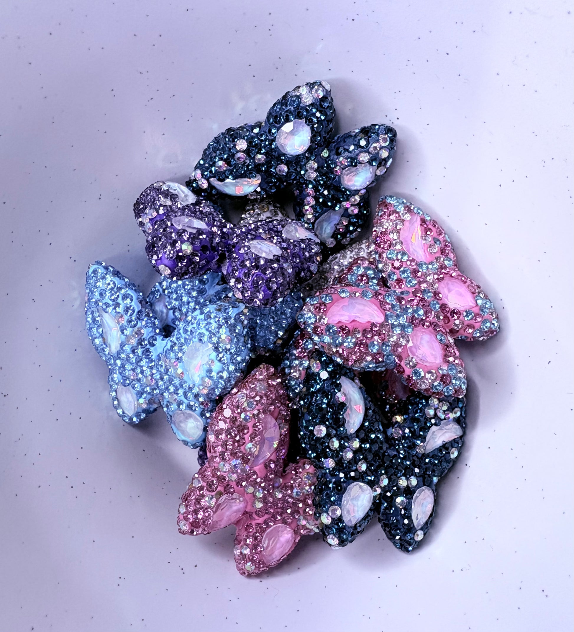 Butterfly Rhinestone Acrylic Beads