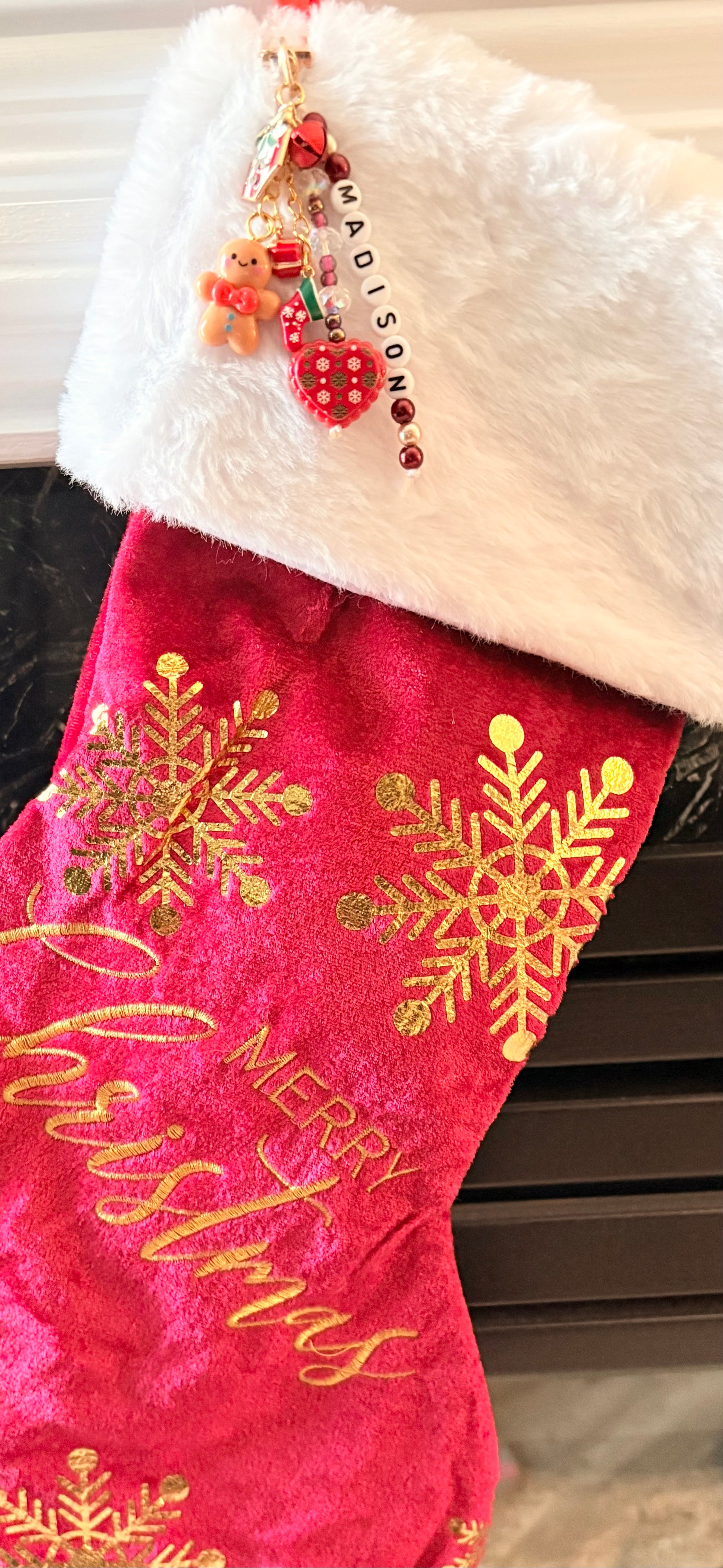 🎄 Personalized Stocking Charms – Custom Name Holiday Tags