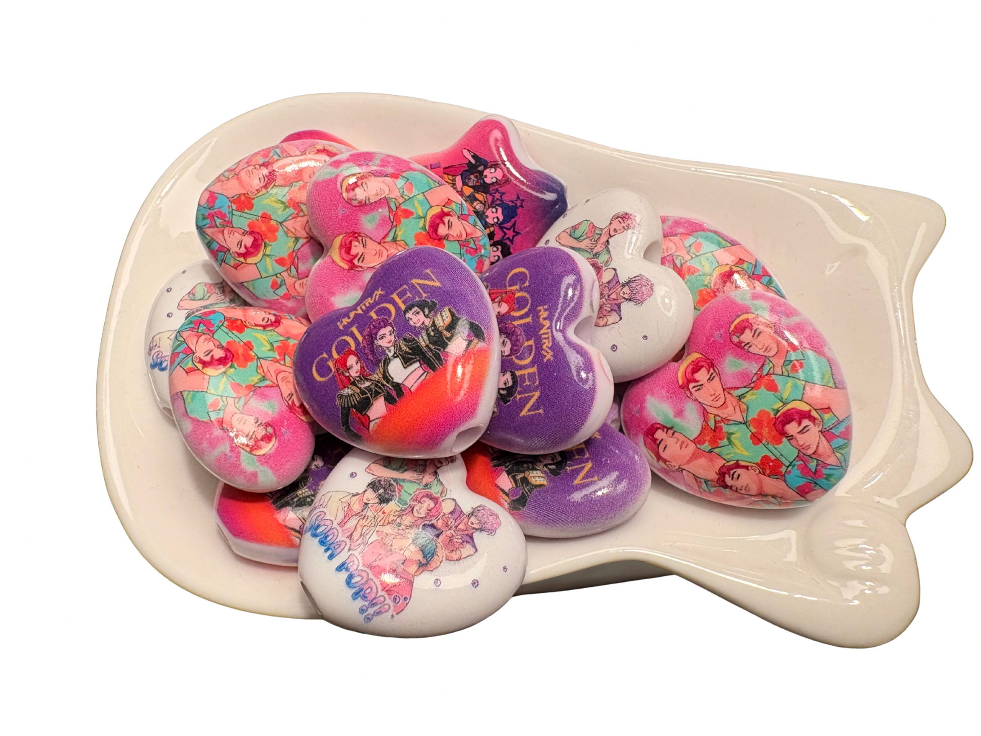 Pop Band Acrylic Beads - 10pc