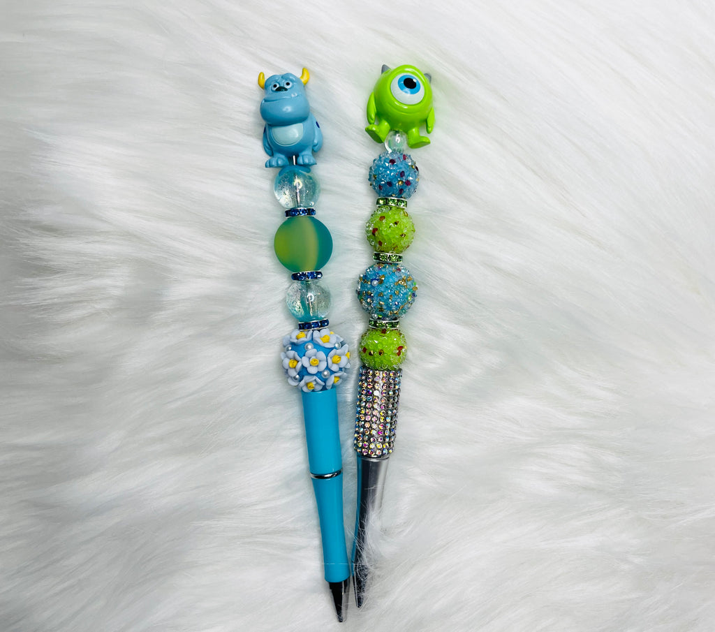 Mike & Sully Beaded Pen | Cute Beaded Character Pens | Bestie Gift Set | Buy One or Bundle Both!