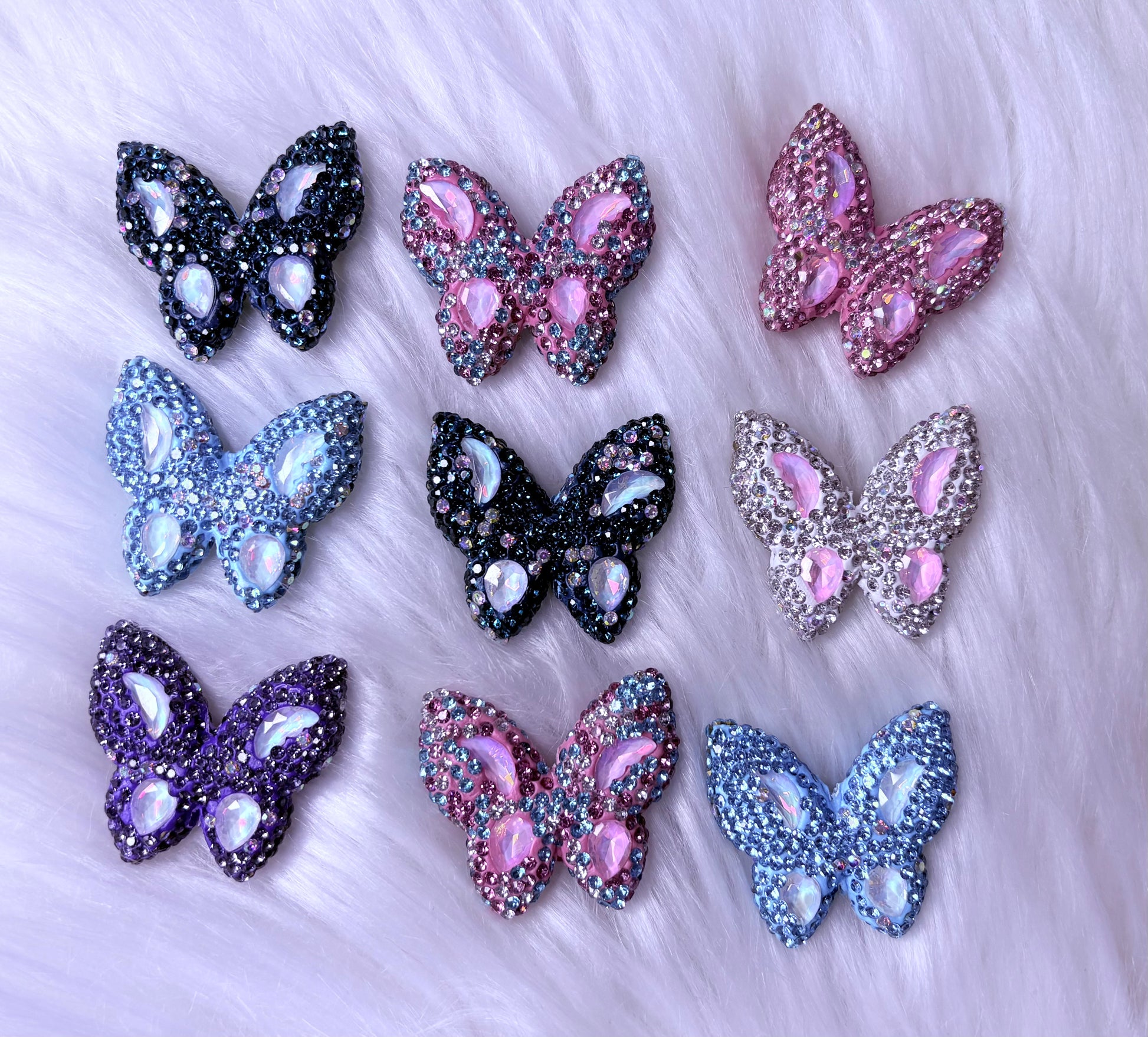 Butterfly Rhinestone Acrylic Beads