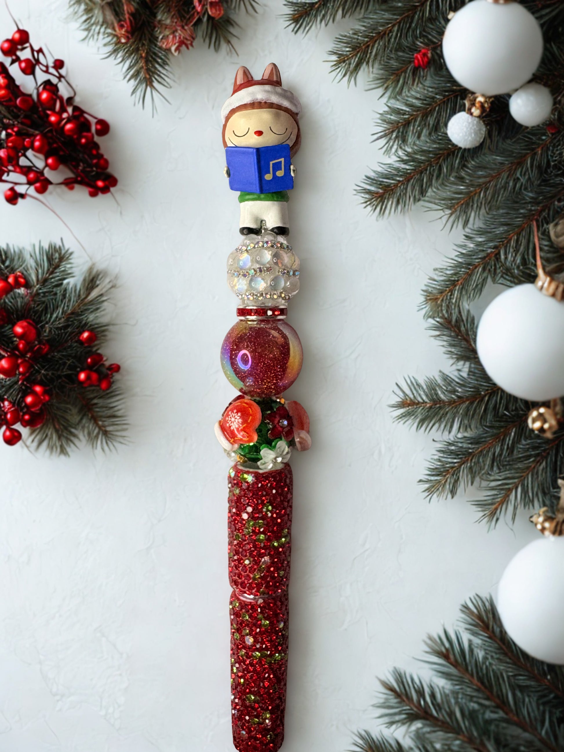Christmas Carol Monster Inspired Handmade Beaded Pen