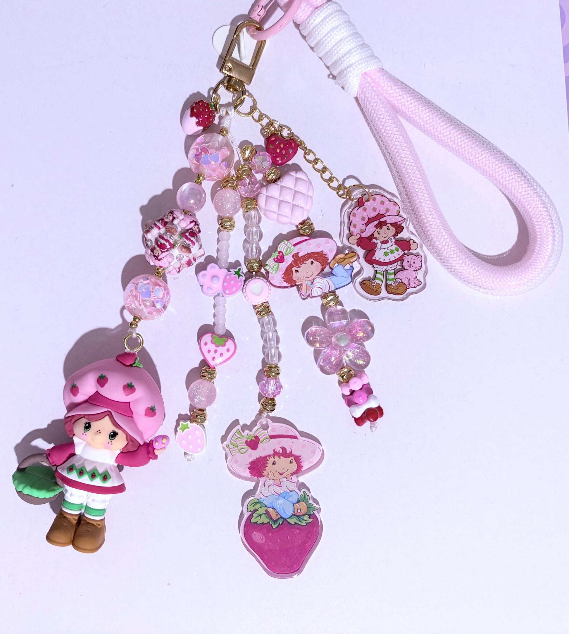 🍓 Berry Sweet Pink Junk Bag Charm