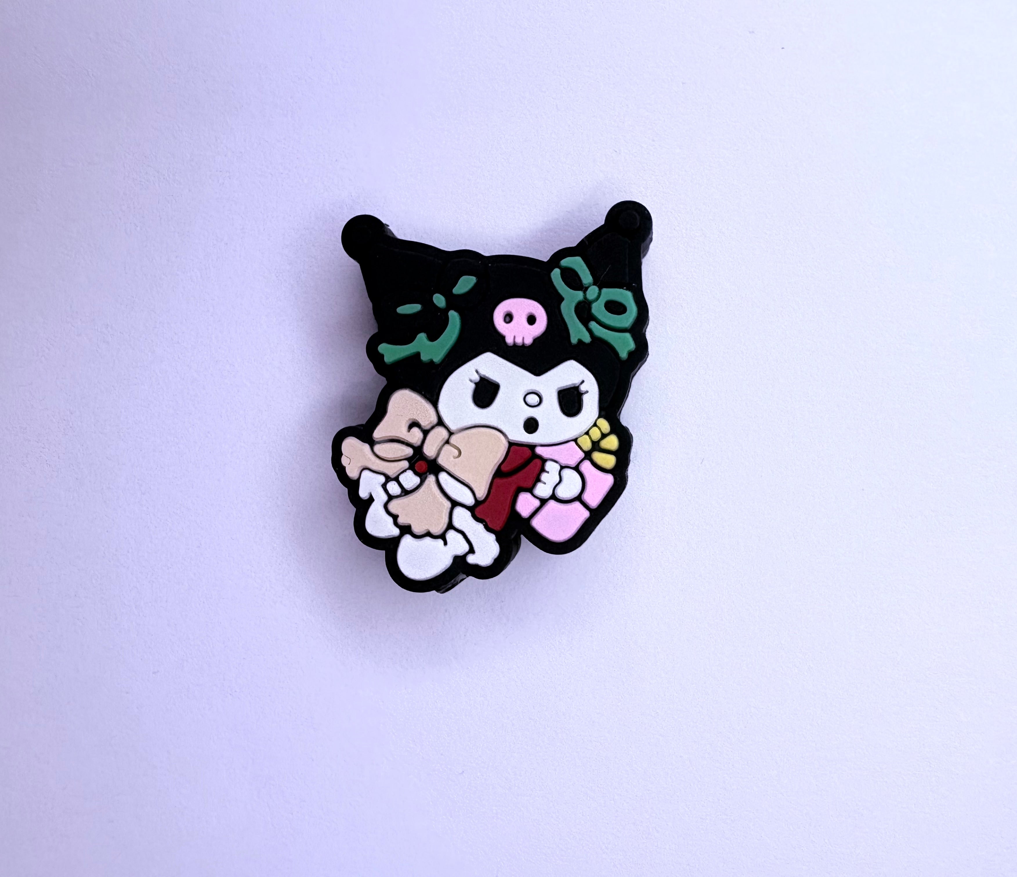 Kuk Christmas Themed Silicone Focal Bead - Glow in the Dark