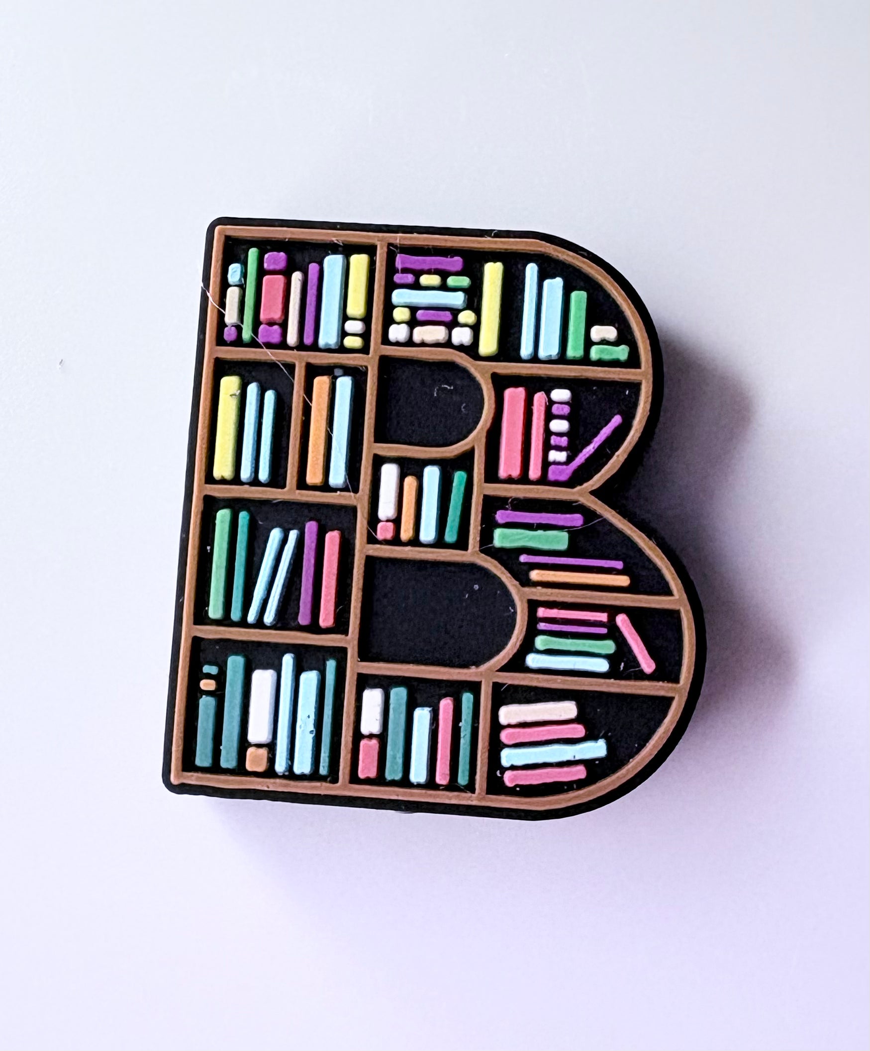 B Bookshelf Silicone Focal Bead