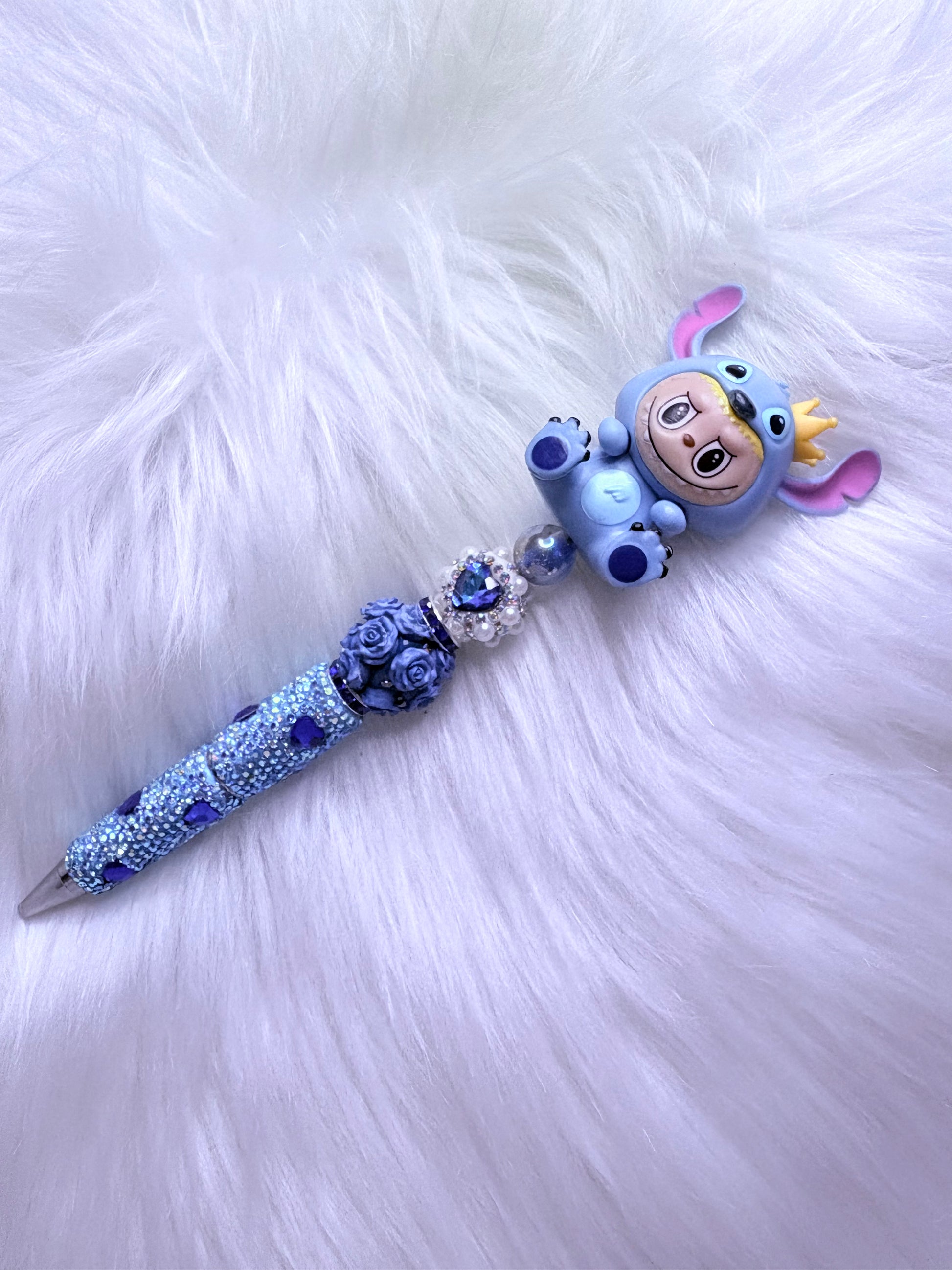 Cute Monster Stitch Beaded Pen