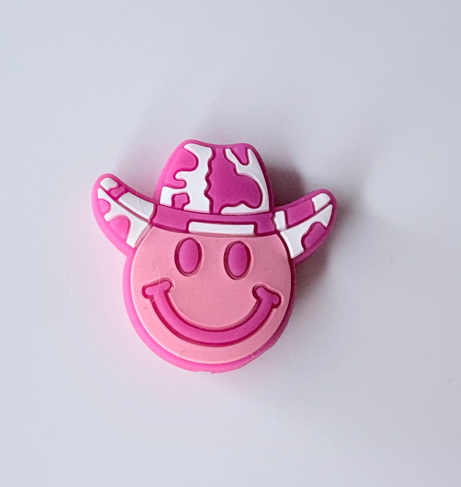 Happy Face Cowgirl Silicone Focal Bead