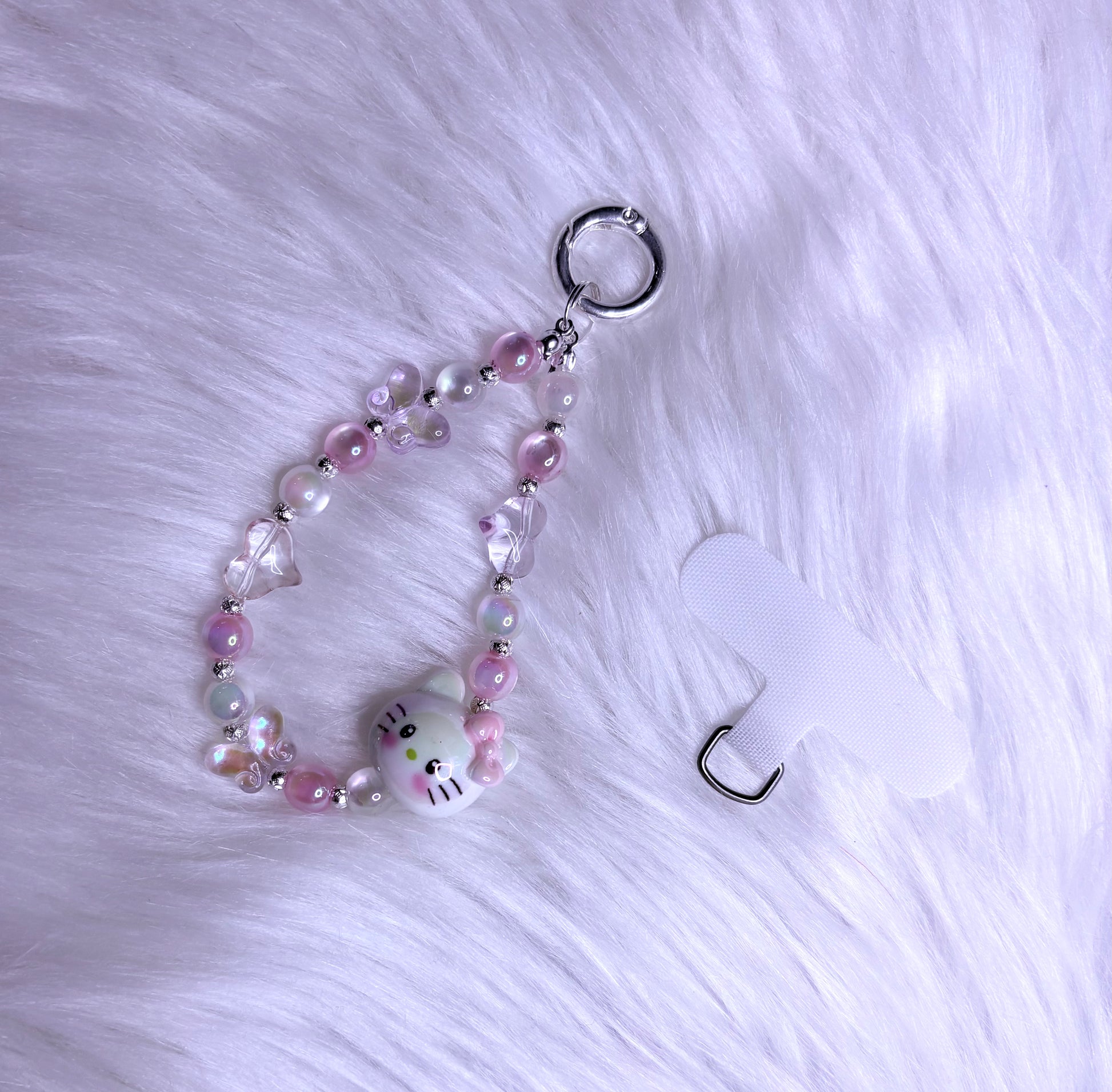 Handmade Phone Chain - HK Butterflies & Hearts