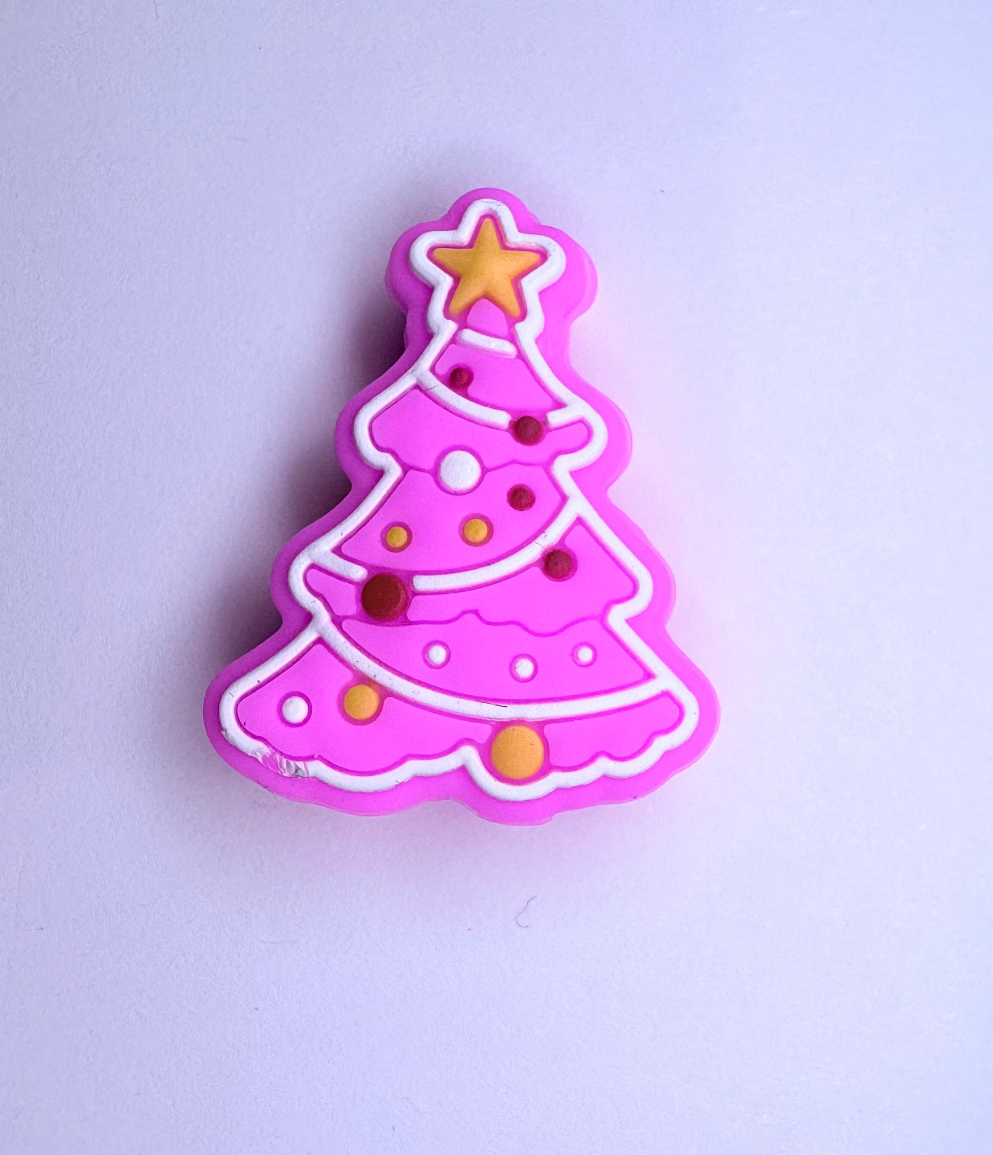 Holiday Pink Tree Focal Bead