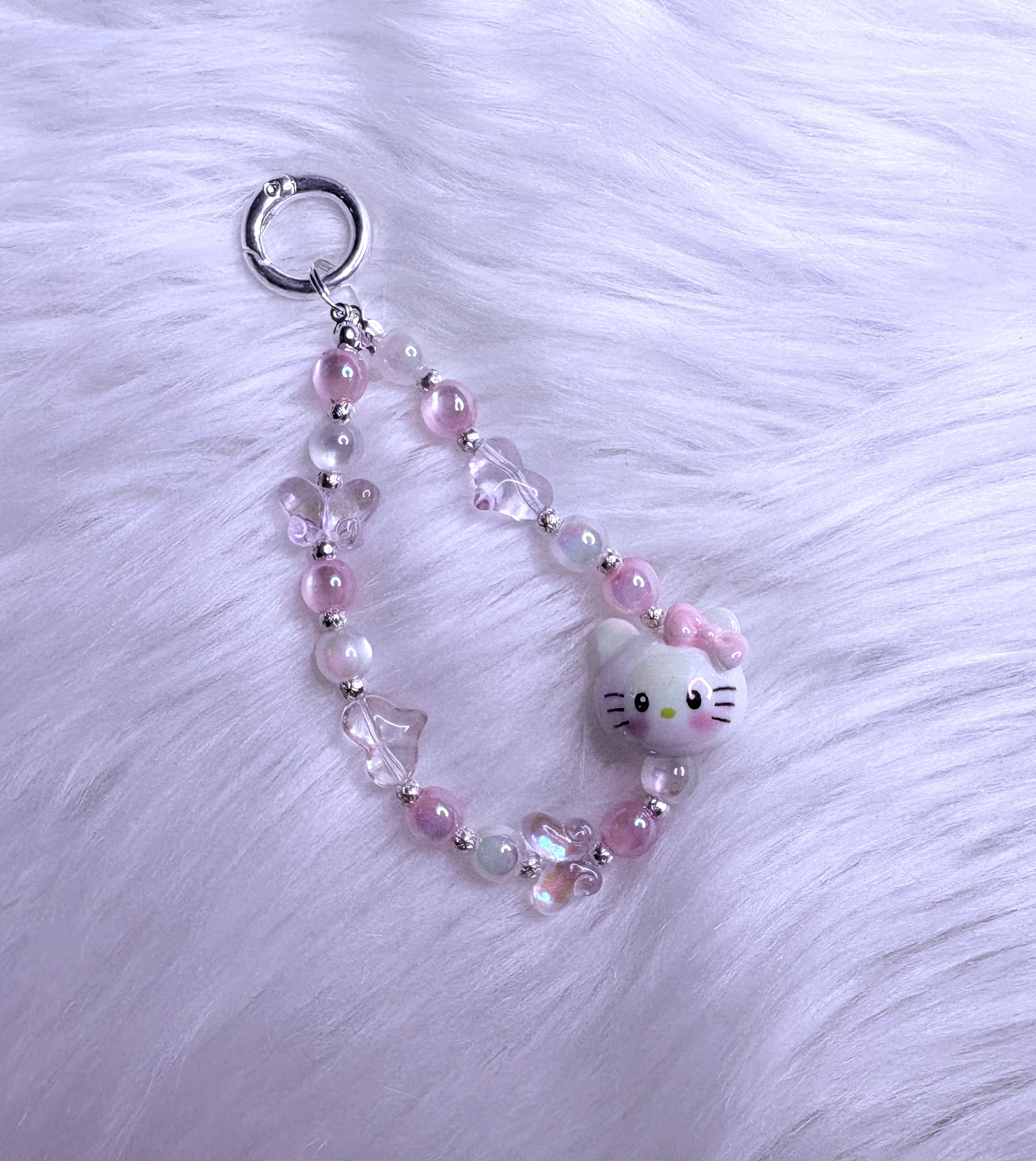 Handmade Phone Chain - HK Butterflies & Hearts