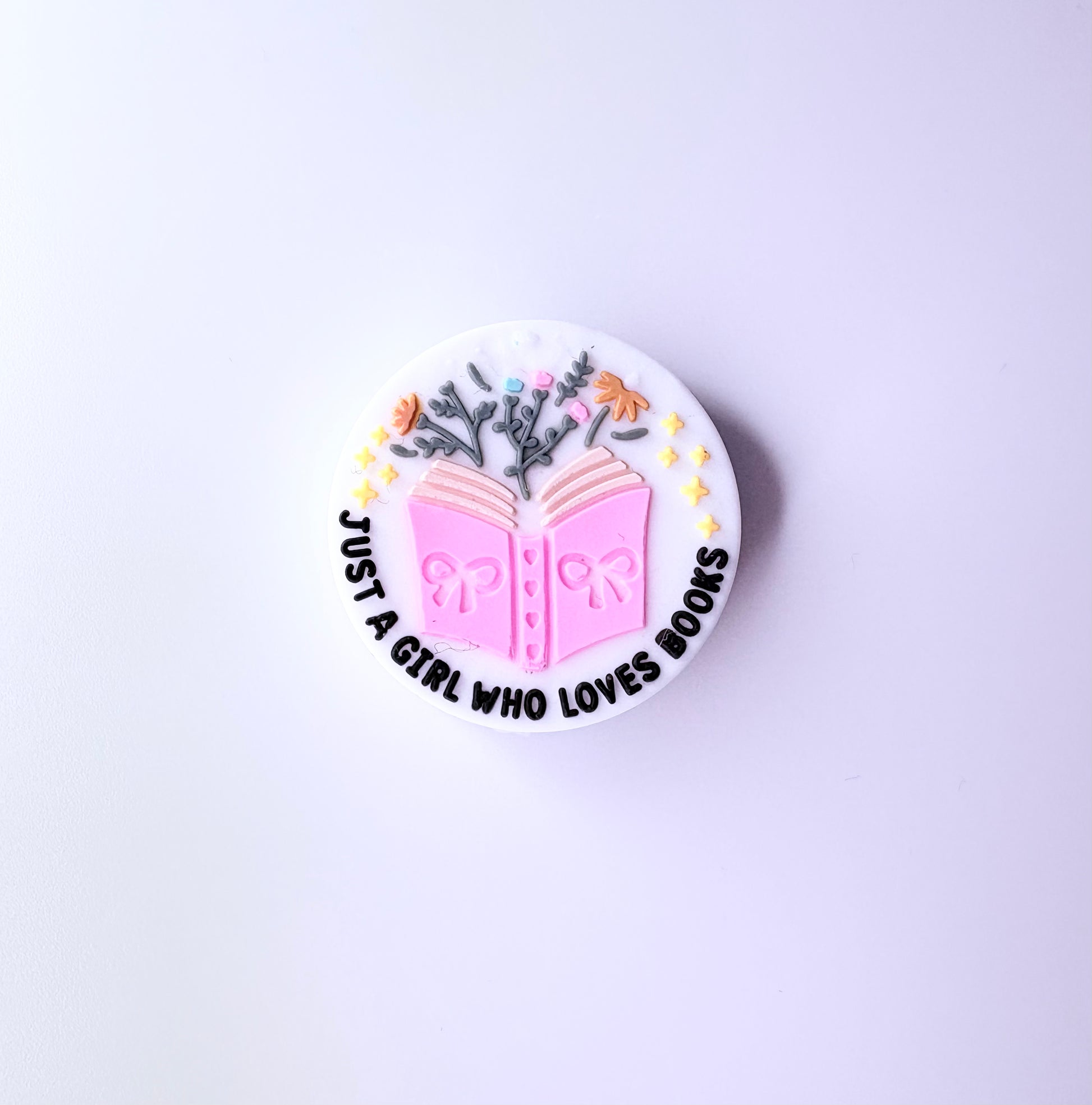 Just a girl who loves books Silicone Focal Bead