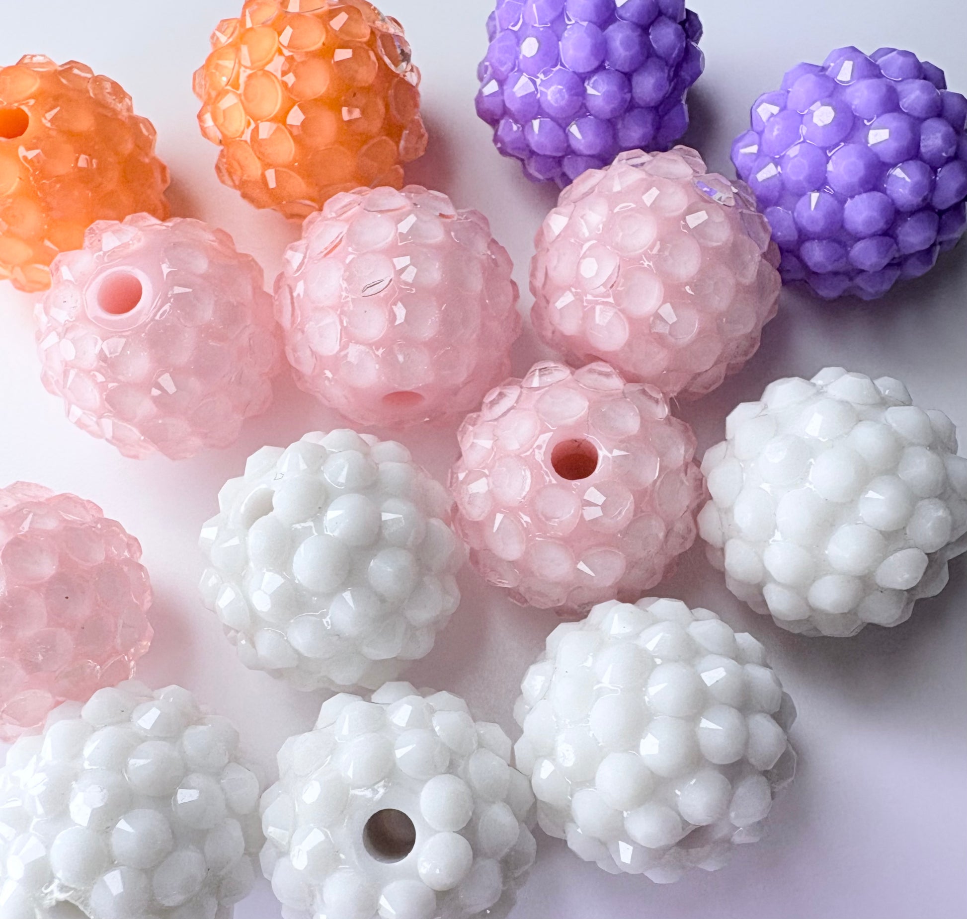16mm Jelly Rhinestone Acrylic Beads