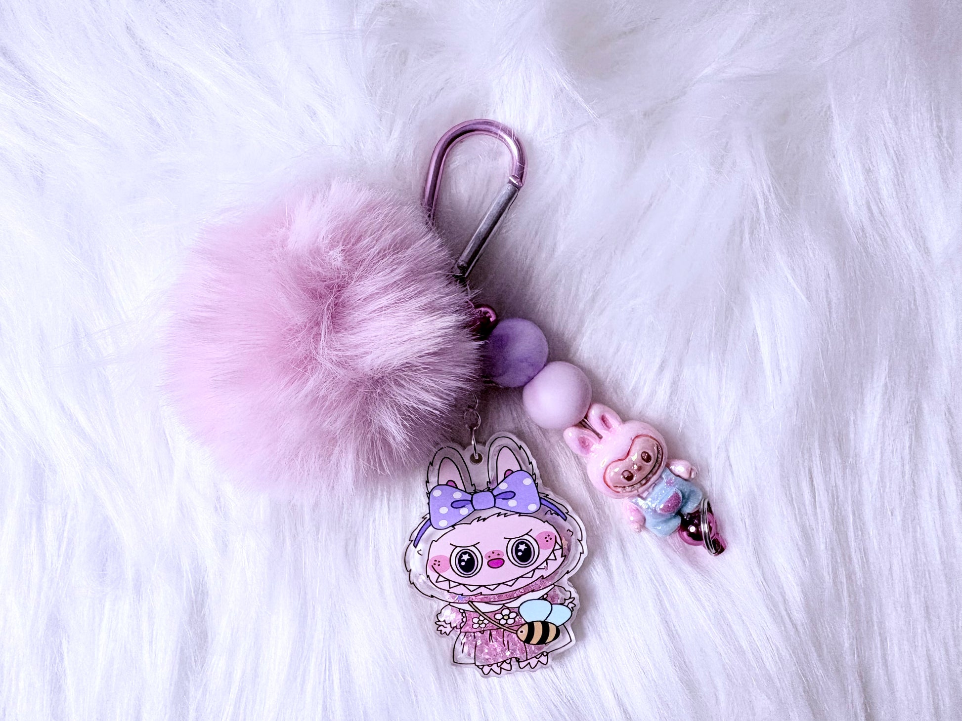 Cute PomPom Shaker Keychains