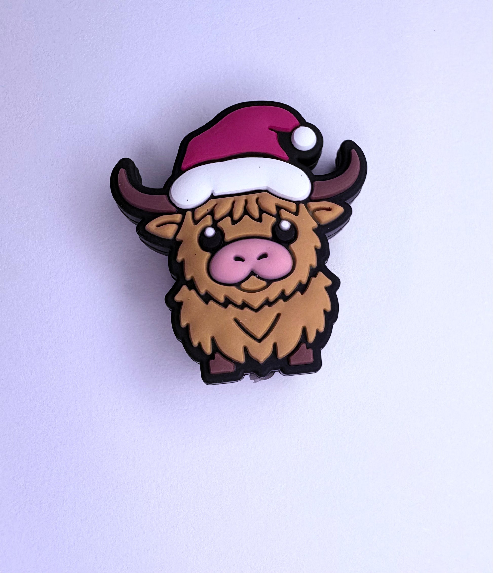 Holiday Highland Cow Focal Bead
