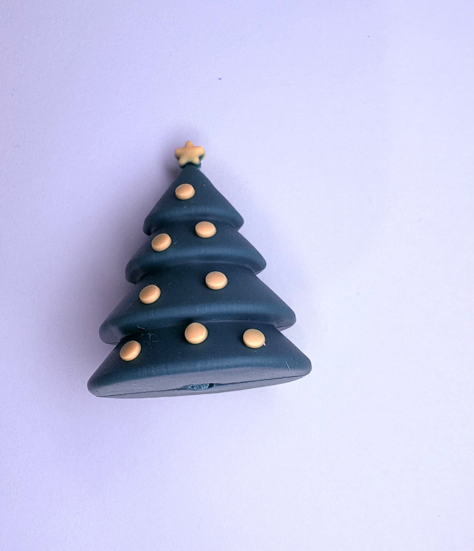 3D Holiday Christmas Tree Focal Bead Topper (Half Drilled)
