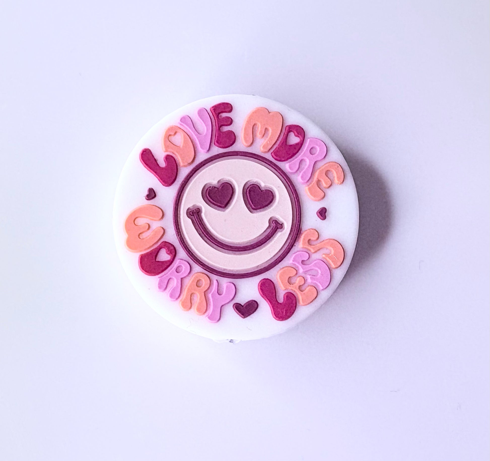 Love more worry less Silicone Focal Bead