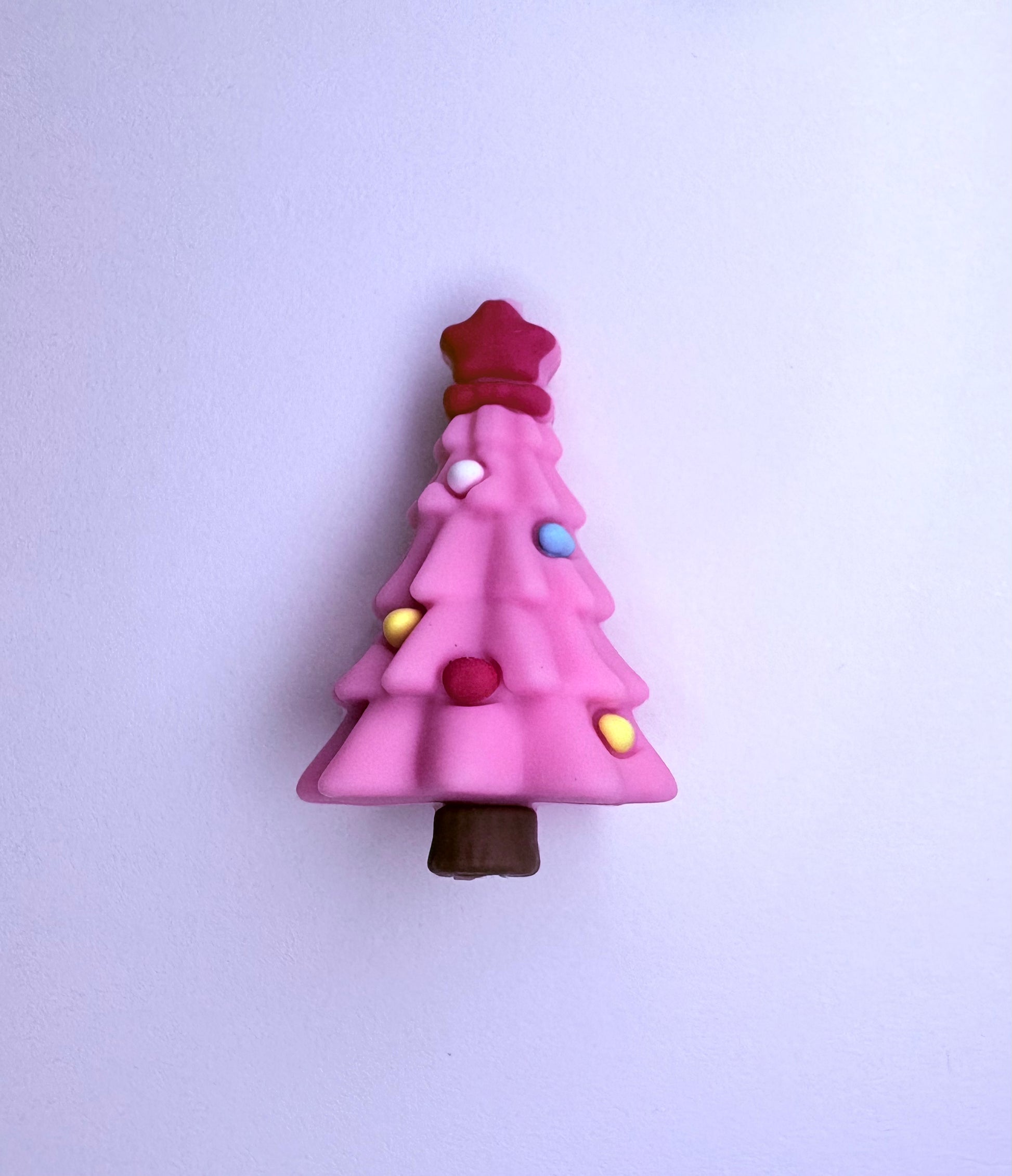 3D Holiday Pink Christmas Tree Focal Bead